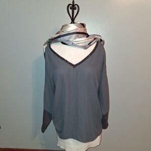 Juicy Couture Gray Top with Embellished Trim